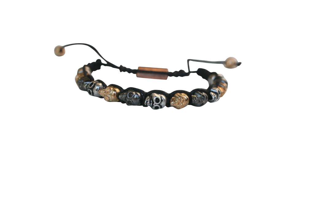 Electroplated Alloy Skull Beads 657B34624