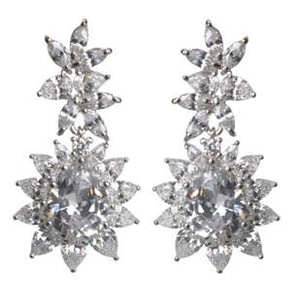 Large Brilliant Couture Post/French Clip Earrings