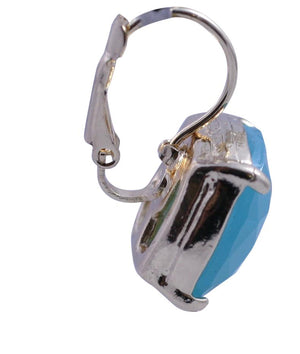 A close-up of zirconmania Earrings cushion square dangle 661E810 in fun opaque pastel colors, featuring playful square shapes and vibrant hues. This stylish piece showcases the modern appeal of colorful earrings against a clean white background.