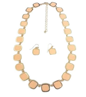 Gold Electroplated Earring And Necklace Set