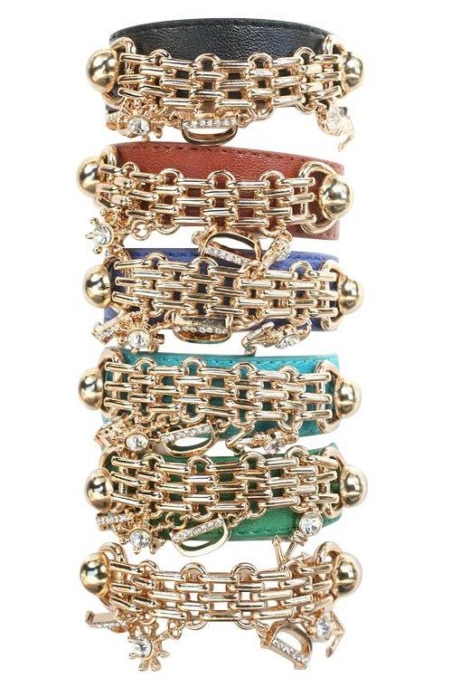 Bracelet Link and chain leather .:675B068