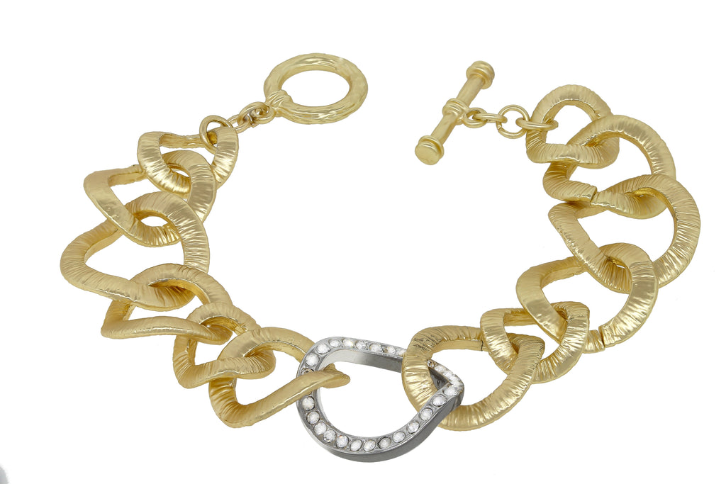 Bracelet Curved Satin Chain Link  681B5703