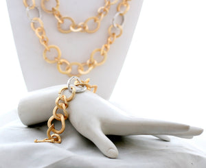Bracelet Curved Satin Chain Link  681B5703