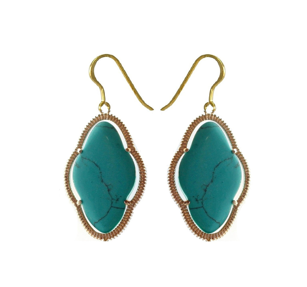 Earrings Dangling Semi-Precious Elongated  681E5652