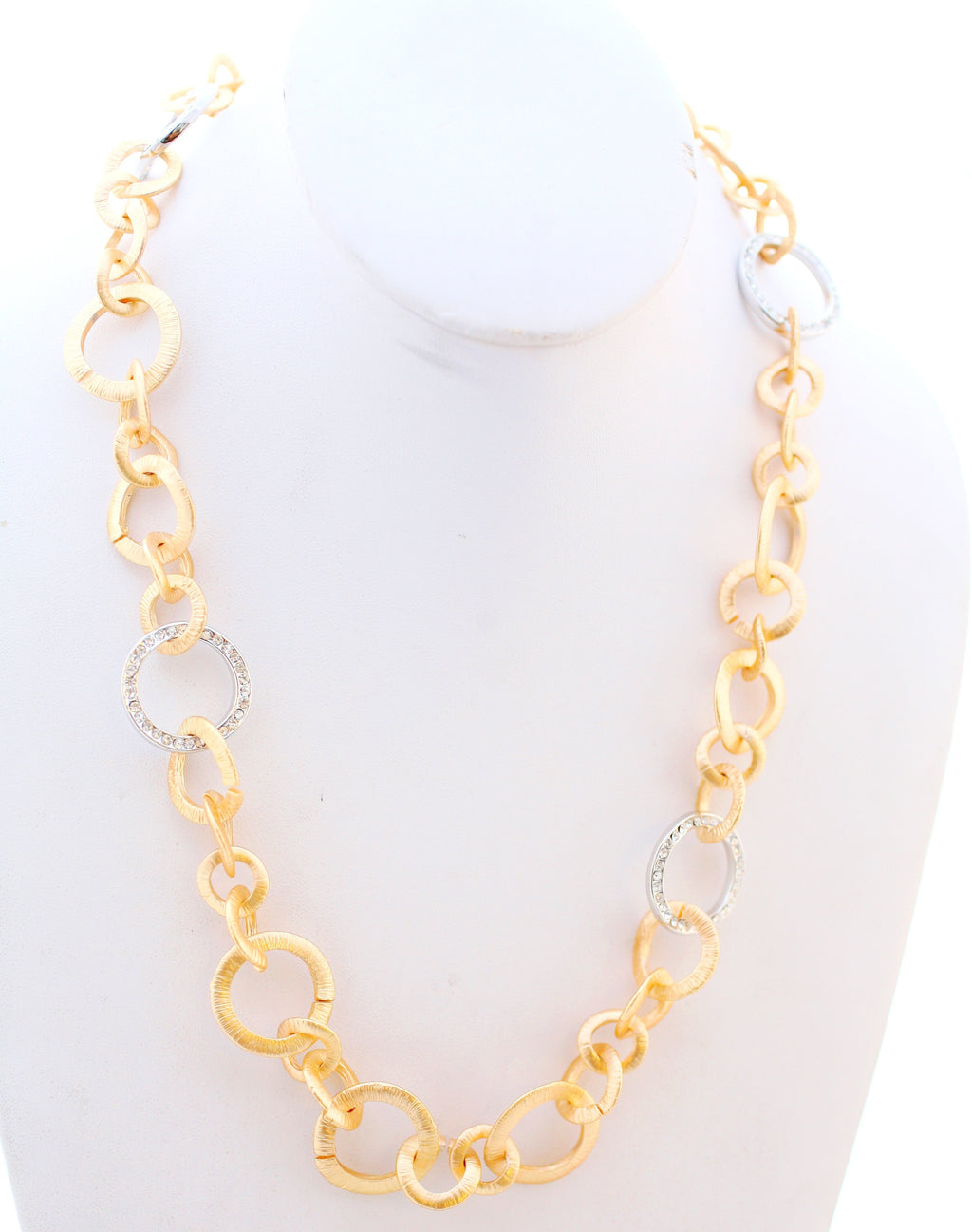 Necklace Petite Curved Satin Chain Link  681N5701