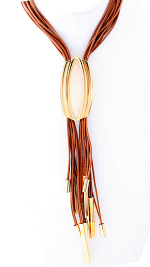 NECKLACE  Leather Cord Designer 702N6216