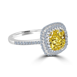 8x8mm Cushion Radiant Center w/Halo Pave Zirconite Pave CZ Sterling silver Ring 705R0249