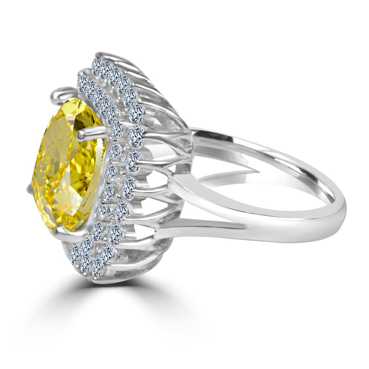 Ring Square Cushion Zirconite Cubic Zirconia Sterling Silver Ring 705R0250