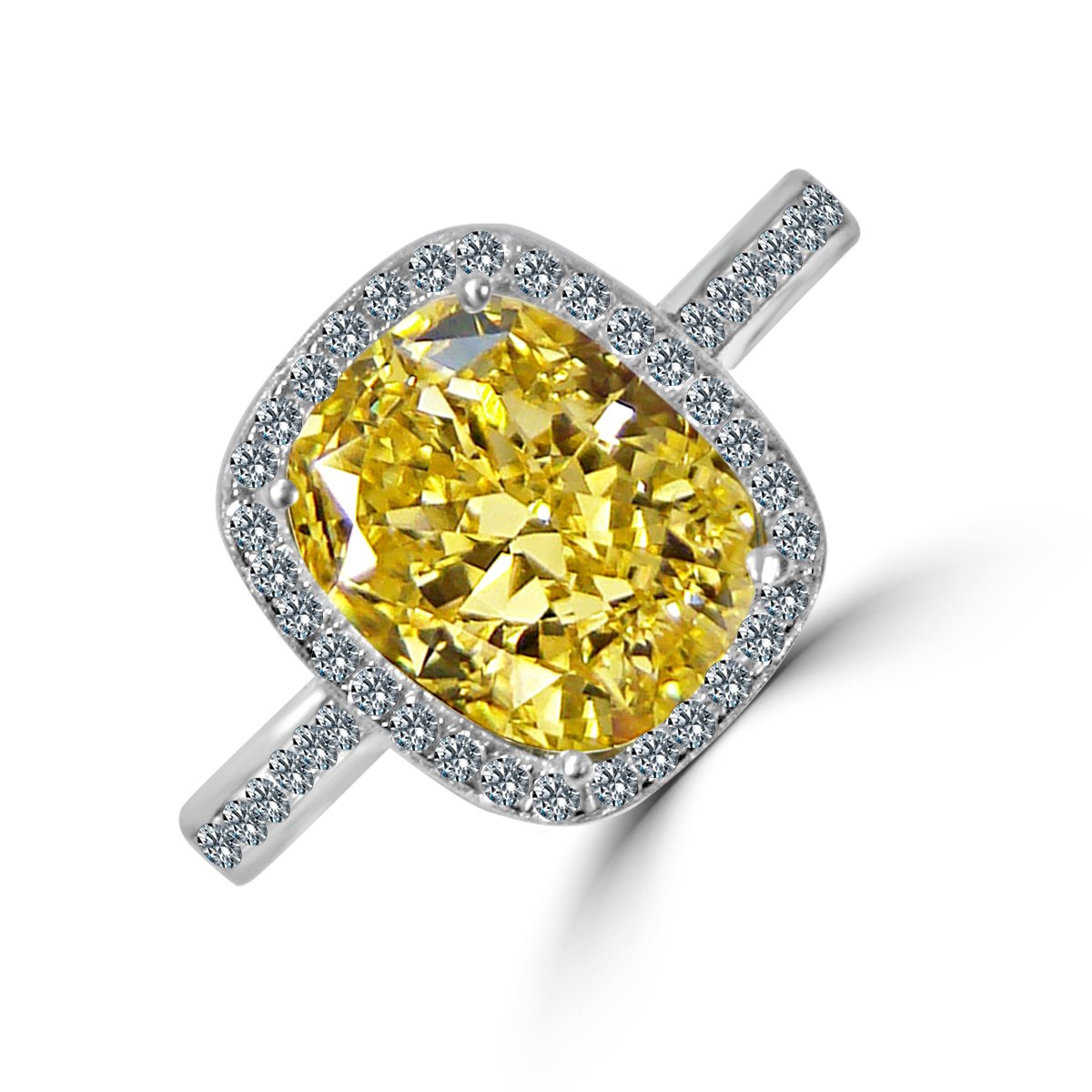 Ring fine cushion Radiant Sterling silver 705R0252