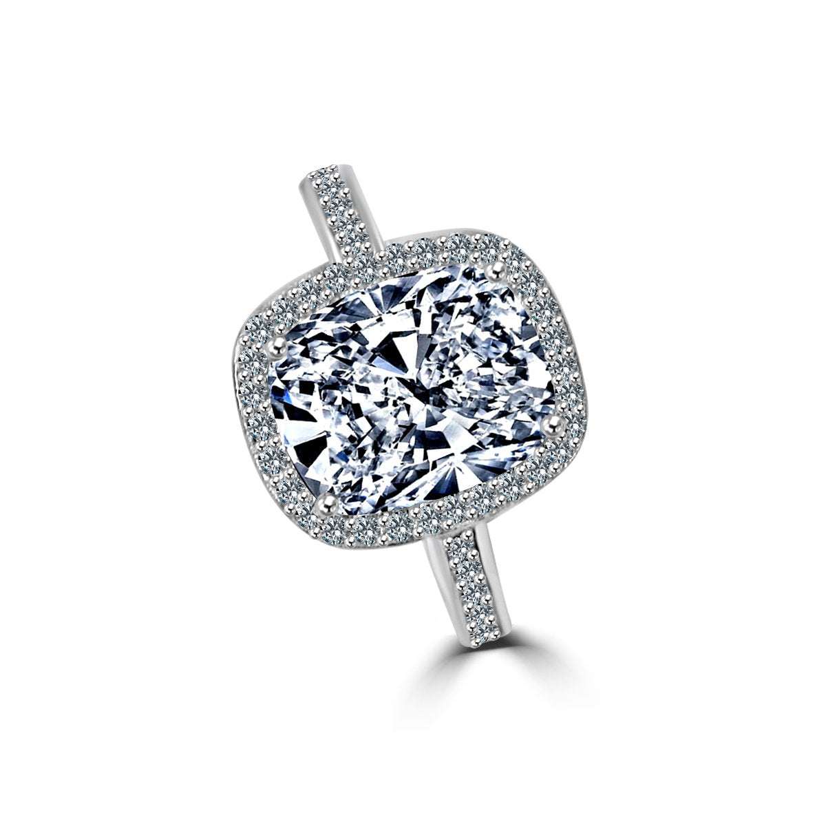 Ring fine cushion Radiant Sterling silver 705R0252