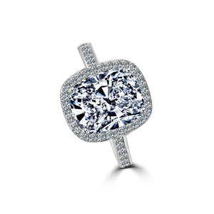 Ring fine cushion Radiant Sterling silver 705R0252
