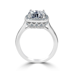 Ring fine cushion Radiant Sterling silver 705R0252
