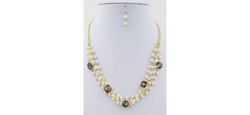 Necklace 4-Rows Fresh Water Pearls  719N4480