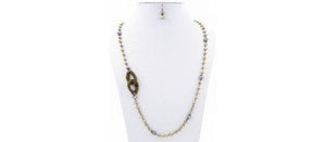 2-Stone Rings Beaded Necklace
