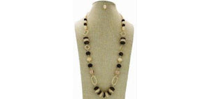 Resin Metal Ring Long Necklace