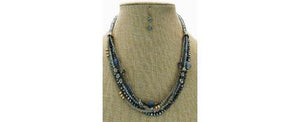 4-Rows Stone Beaded Necklace