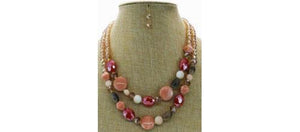 Necklace Oval Beads Resin 719N5613