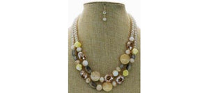 Necklace Oval Beads Resin 719N5613