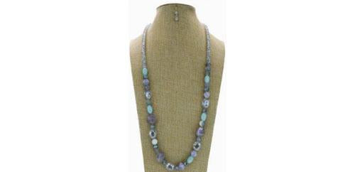 Multi-Beads Resin Long Necklace