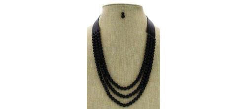 Necklace 3-Row Round Long 719N5672