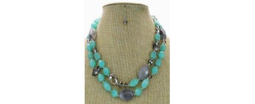Necklace 2-Rows Bead Resin  719N5674