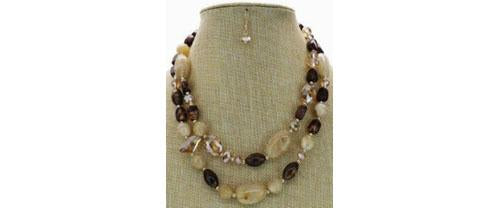 2-Rows Bead Resin Necklace