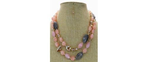 2-Rows Bead Resin Necklace