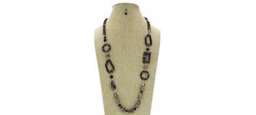 Multi-Shapes Shell Stone Beads Long Necklace