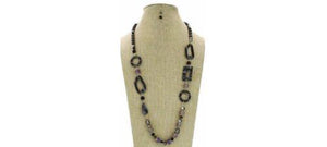 Multi-Shapes Shell Stone Beads Long Necklace