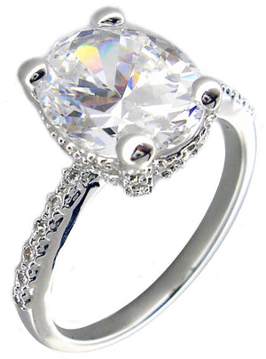 Ring 3Ct Pear Shape Cz Sterling silver Ring RP700