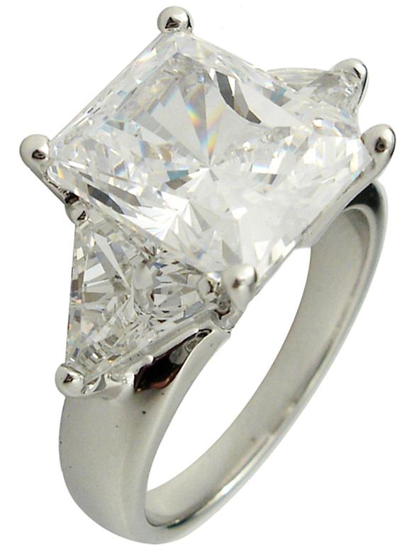Ring 4Ct Em Center Sterling silver Ring 602R72090
