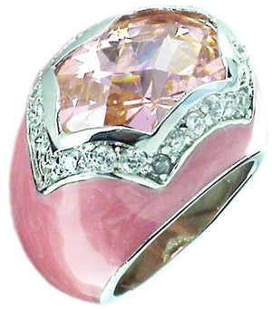Ring Pave Cz Enamel in Sterling silver Ring 524R35569