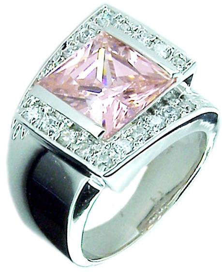 Ring Square Pave Cz Sterling silver Ring TR9740