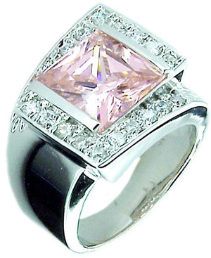 Ring Square Pave Cz Sterling silver Ring TR9740