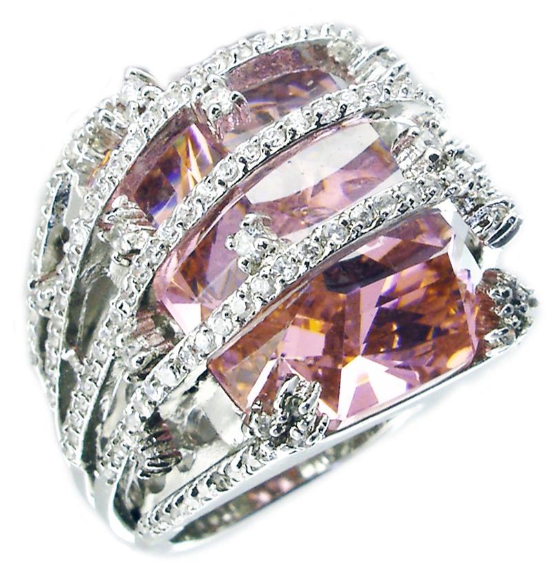 Large emerald stone S/S.  AR0119