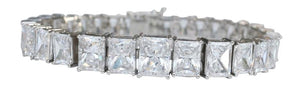 Bracelet Cubic Zirconia Radiant cut Prong set Couture  :B602B30174