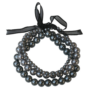 Bracelet Fine Golden Brown Glass Pearls Stretch Set. 629Bx3P