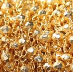 Neklace Baroque genuine pearl on 16" strand of Gold Field Rosary. 678Nx30