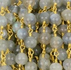Neklace Baroque genuine pearl on 16" strand of Gold Field Rosary. 678Nx30