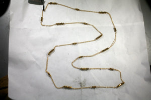 Zirconmania Double Chain multi Beads Stations 60" necklace 622N0063