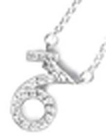 ''Capricorn'' horoscope astrology symbol pendant studded with clear crystal stones.524P34202