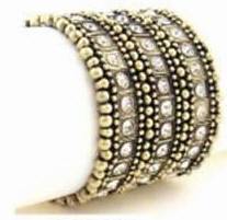 Oxidized Stretch Bracelet - Sliver