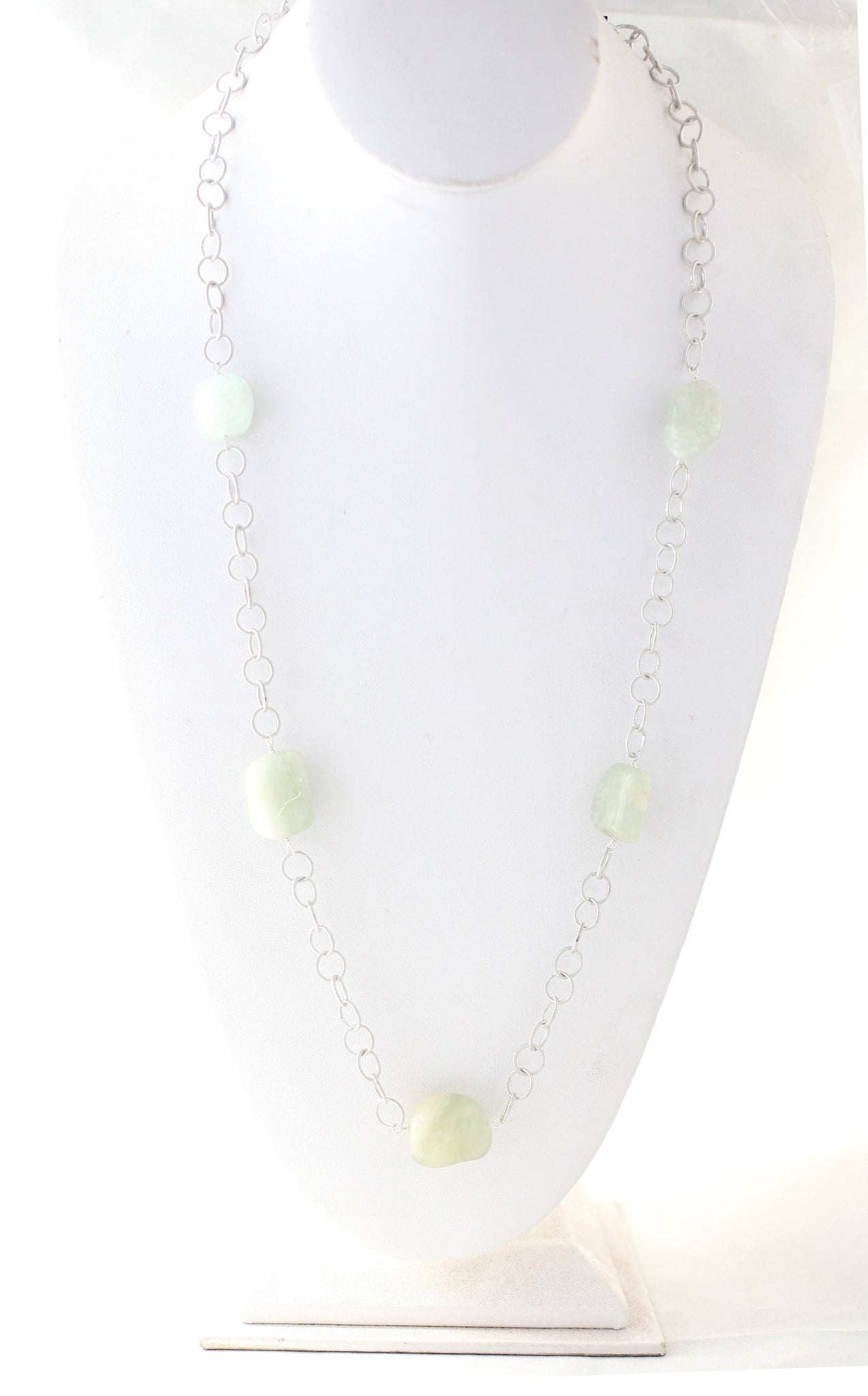 Handcrafted 30'' Round Hoop Five Station Necklace 543X5