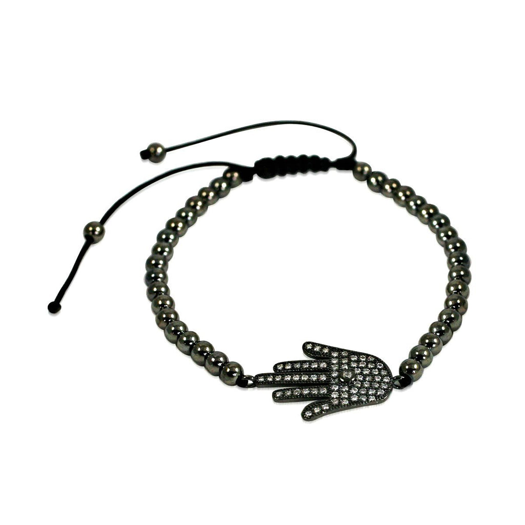 Boho with a Modern Twist Protecting Hand Beaded Bracelet 696B4289