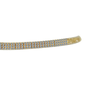 NECKLACE 3-ROW FINE CRYSTAL CHOKER 700C0073