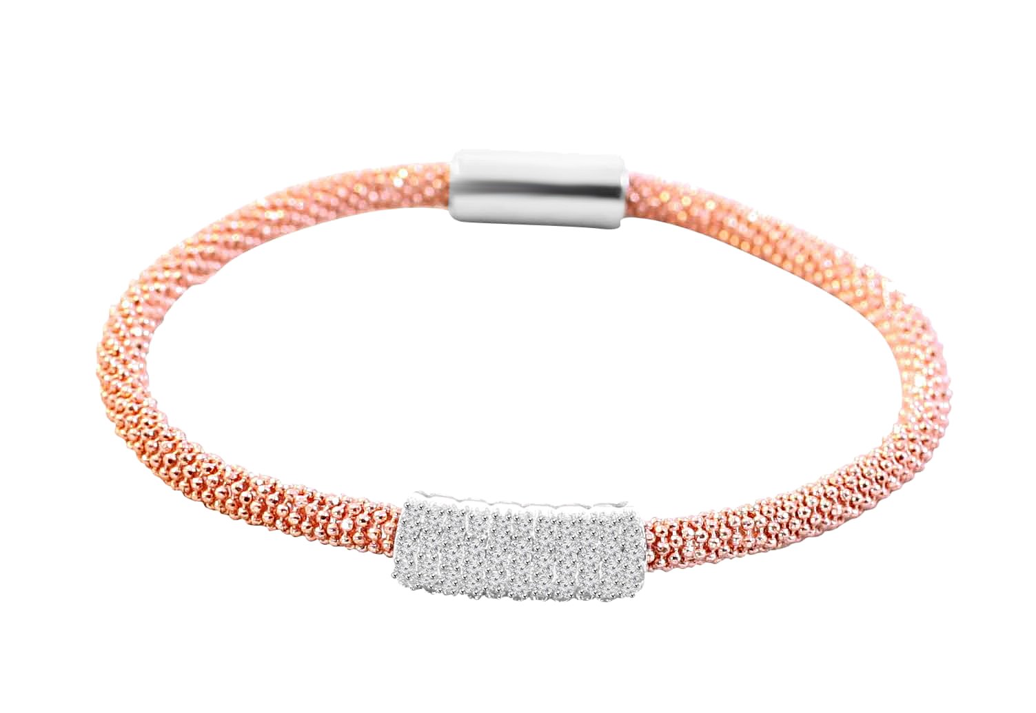 Bracelet  Desirable & Trendy 4mm bead Mesh  689B489