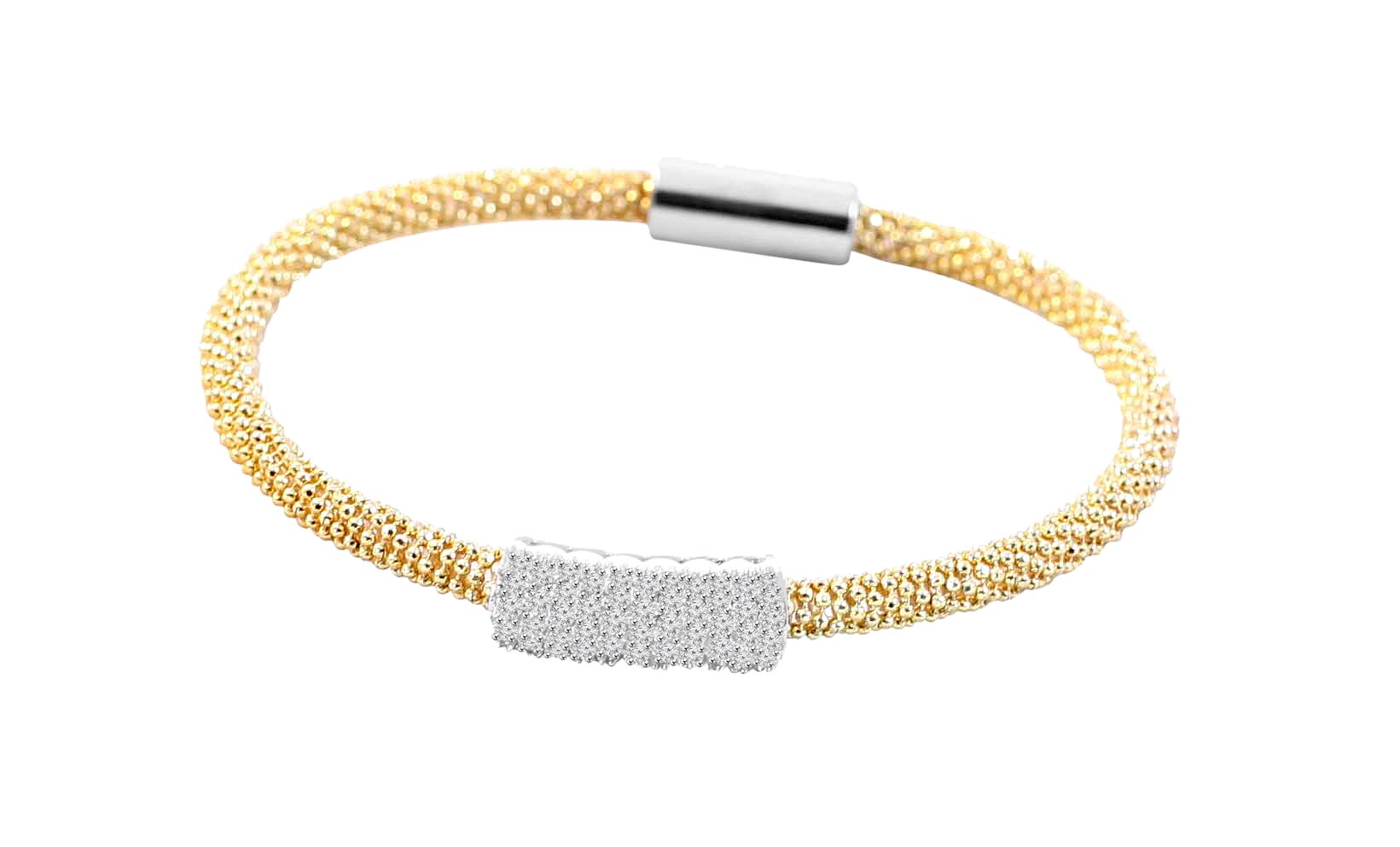 Bracelet  Desirable & Trendy 4mm bead Mesh  689B489