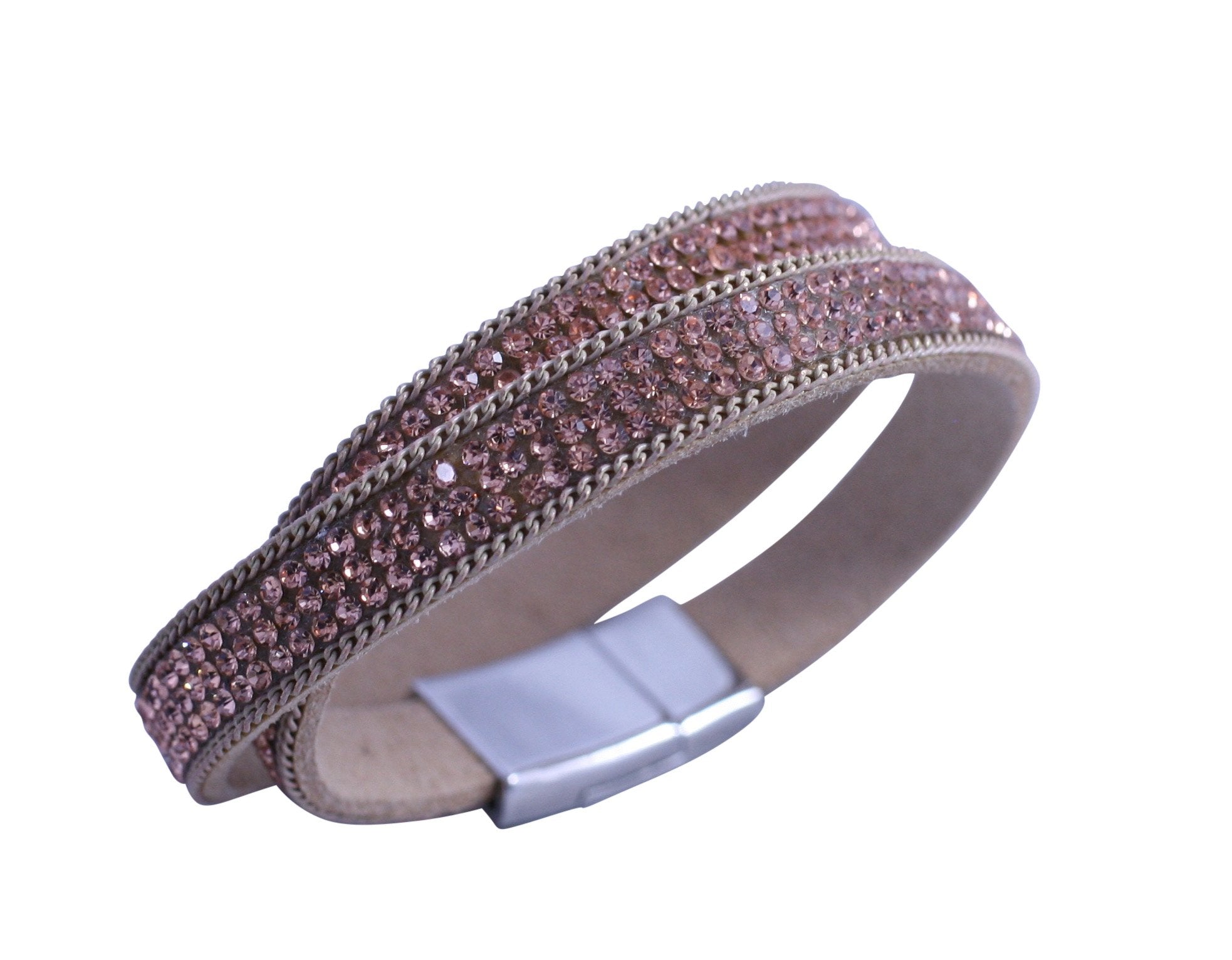 Bracelet Slender double wrap crystal 667B-48