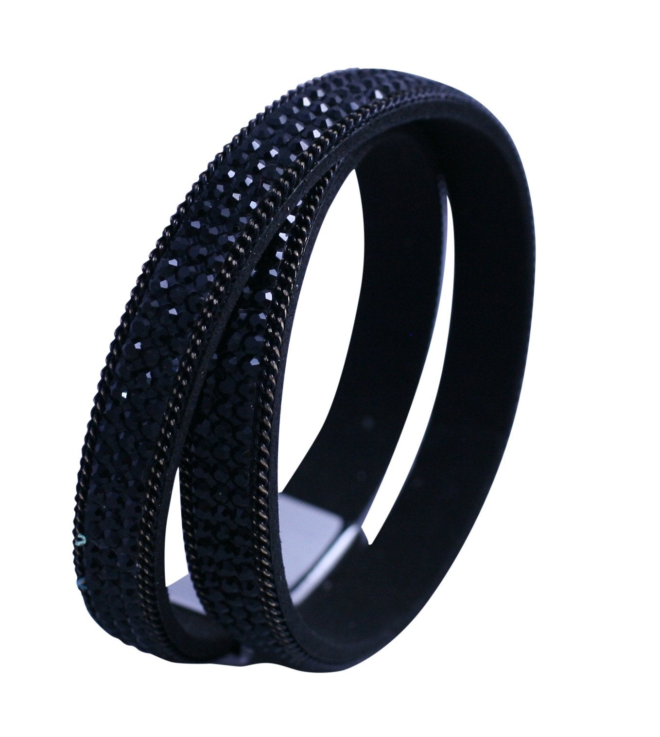 Bracelet Slender double wrap crystal 667B-48