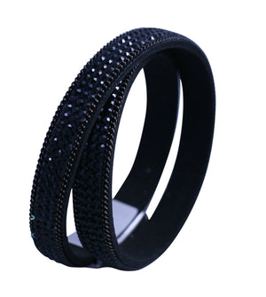 Bracelet Slender double wrap crystal 667B-48